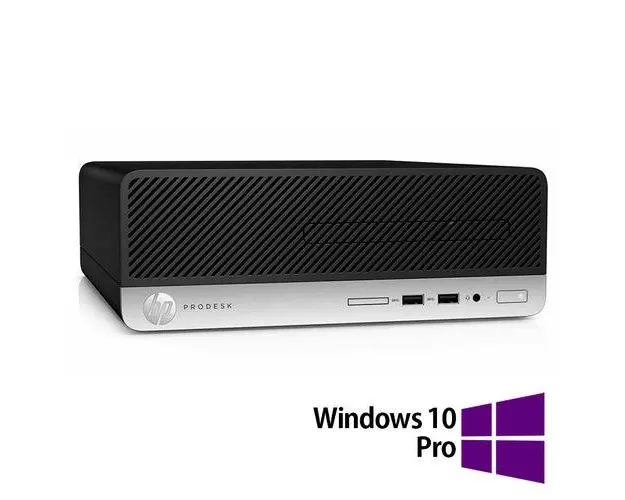 Calculator Sistem PC Refurbished HP ProDesk 400 G4 SFF, Intel Core i5-7500 3.40GHz, 8GB DDR4, 256GB SSD + Windows 10 Pro