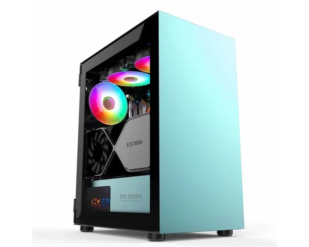 Carcasa PRO GAMING MYRMIDON, ARGB, Mini Tower (Verde)