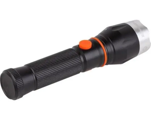 Lanterna LED de mana Ledvance Tactical, 3.2W, 300 lm, zoom, 5 moduri de iluminare, acumulator 1500 mAh inclus, IP22, Negru