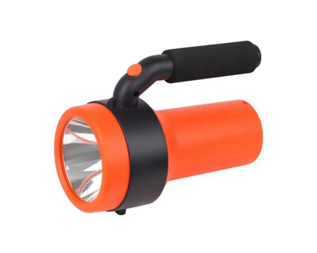 Lanterna LED de mana Ledvance Spotlight, 3W + 1W COB, 300 lm, lumina rece (6500K), 4 moduri de iluminare, acumulator Li-Ion 2x1200 mAh, IP20, cablu incarcare USB inclus, Portocaliu/Negru