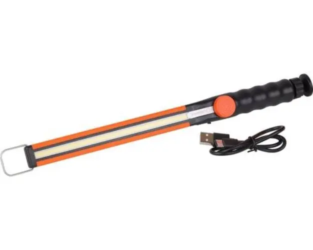 Lanterna LED multifunctionala Ledvance, 5W COB, 400 lm, dimabila, acumulator 1800 mAh inclus, utilizare auto, carlig, magnet, USB-C, IP22, cablu incarcare USB inclus, Portocaliu/Negru