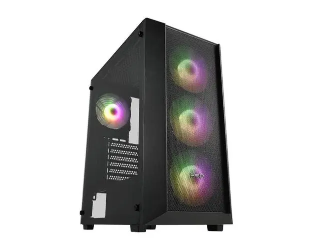 Carcasa FORTRON CMT218, Middle Tower, ARGB (Negru)