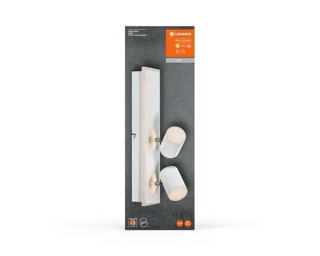 Spot LED dublu ajustabil Ledvance DECOR MARS, 29W, 3100 lm, lumina calda (3000K), IP20, 408mm, Alb, clasa energetica F