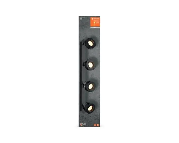 Spot LED cvadruplu ajustabil Ledvance DECOR VENUS, 21W, 2000 lm, lumina calda (3000K), IP20, 695mm, Negru, clasa energetica F