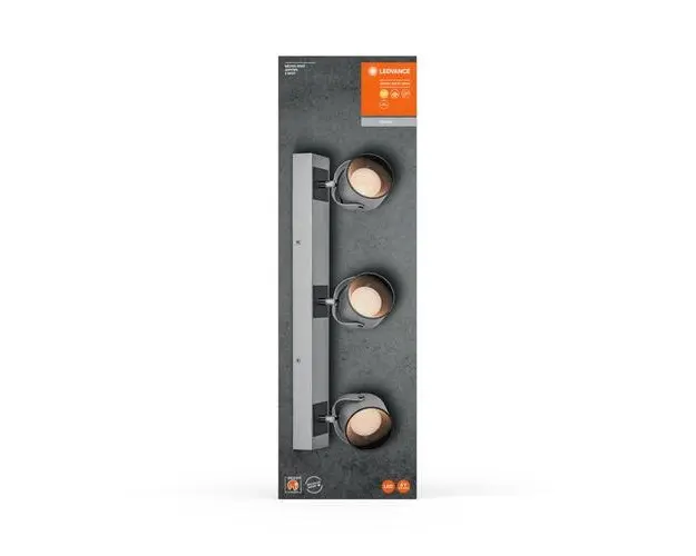 Spot LED triplu ajustabil Ledvance DECOR JUPITER, 16.5W, 1500 lm, lumina calda (3000K), IP20, 500x155x83mm, metal/policarbonat, Argintiu