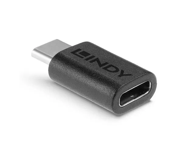 Adaptor Lindy LY-41893, USB 3.2 Type C - USB-C, dimensiuni 26.5x13x7.5mm, latime de banda suportata 20Gbps, Negru