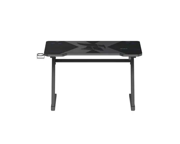 Birou gaming Serioux Glitch, 1200x600x750mm, greutate suportata: 50 kg, mouse Pad inclus, suport casti, suport cana/pahar (Negru)