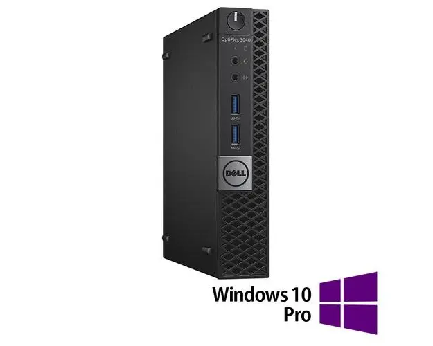 Calculator Sistem PC Refurbished DELL OptiPlex 3040 MiniPC, Intel Core i5-6500T 2.50GHz, 8GB DDR3, 256GB SSD + Windows 10 Pro