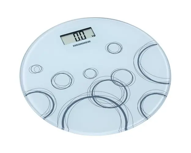 Cantar de baie Heinner HBS-WH150R, sticla securizata 6mm, 150kg, display lcd, gradare: 100g, pornire/oprire automata, baterii: 1 x cr2032 (inclusa), design compact ultra slim (Alb)