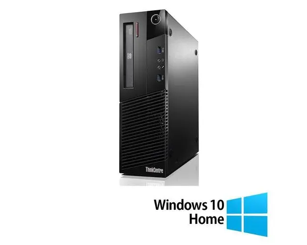 Calculator Sistem PC Refurbished Lenovo Thinkcentre M93 SFF, Intel Core i5-4570 3.20, 8GB DDR3, 256GB SSD + Windows 10 Home