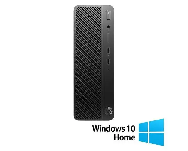 Calculator Sistem PC Refurbished HP 290 G1 SFF, Intel Core i3-8100 3.60GHz, 8GB DDR4, 256GB SSD, DVD-RW + Windows 10 Home