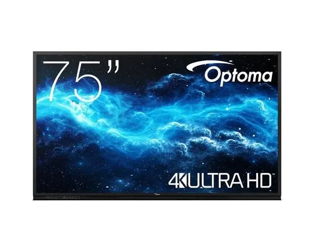 Tabla interactiva Optoma Seria 3 gen.2 3752RK, 75inch, UHD (3840x2160), 400 nits, 6ms, Android 11, 4GB RAM, 32GB Intern (Negru)