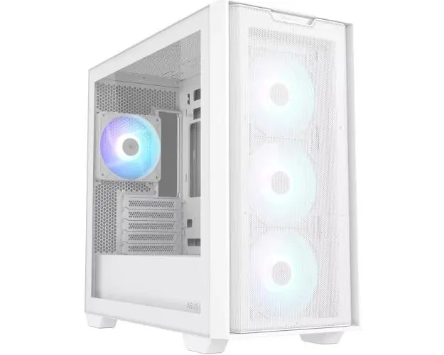 Carcasa ASUS A21 PLUS TG ARGB, Tempered Glass, Mini Tower (Alb)