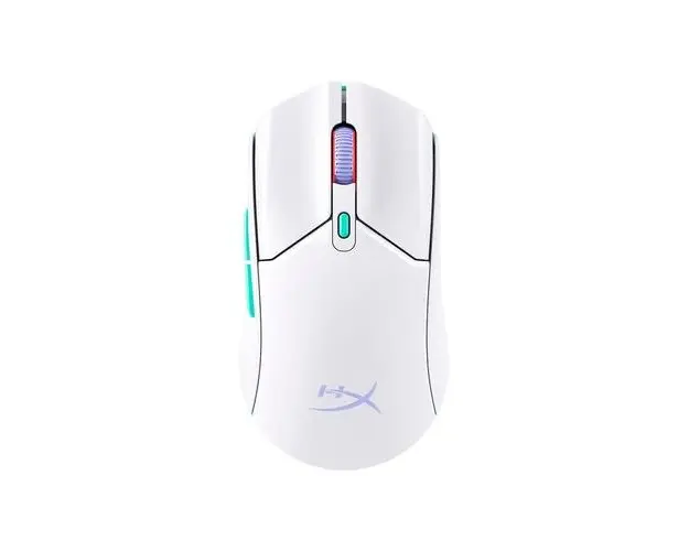 Mouse gaming wireless HyperX Pulsefire Haste 2 Core, 12000 DPI, ultrausor (70 g), 2,4GHz/Bluetooth 5.2, autonomie pana la 100 de ore, 6 butoane, software NGENUITY, PTFE skates, Alb