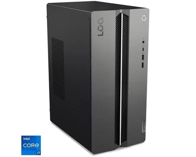 Calculator Sistem PC Gaming Lenovo LOQ Tower 17IRR9 cu procesor Intel® Core™ i7-14700F pana la 5.40 GHz, 16GB DDR5, 1TB SSD, NVIDIA® GeForce RTX™ 4060 8GB GDDR6, No OS (Gri)