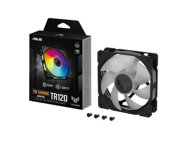 Ventilator PC TUF Gaming TR120, ASUS, ARGB, 12 x 12 x 2.5 cm, Multicolor