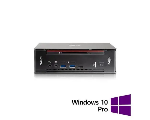 Calculator Sistem PC Refurbished Fujitsu Q958 Mini PC, Intel Core i5-9500 3.00 - 4.40GHz, 8GB DDR4, 256GB SSD + Windows 10 Pro
