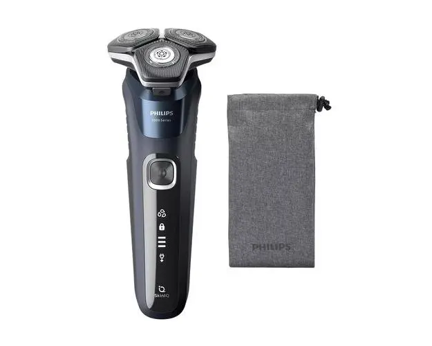Aparat de barbierit electric Philips S5885/10, 9 W, Autonomie 60 minute, Umed si uscat, Senzor Power Adapt (Negru)