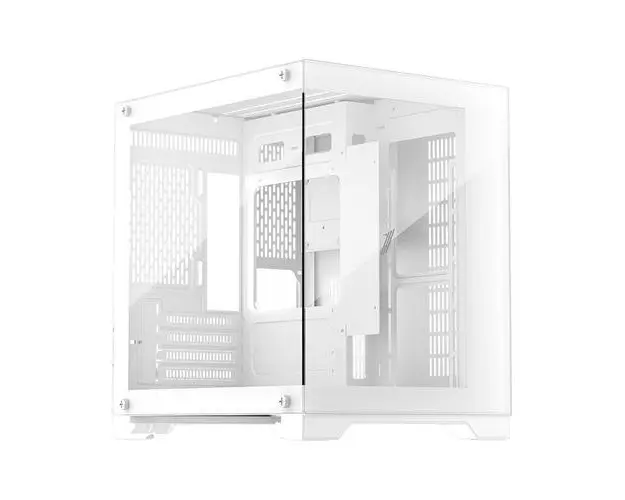 Carcasa 1STPLAYER Gaming MV5-TP, Cube Tower, Tempered Glass, Sloturi Expansiune 4 (Alb) 