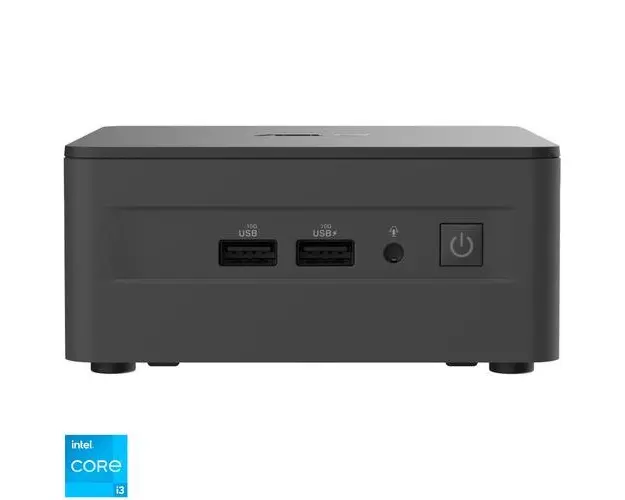 Calculator Barebone Asus NUC 13 Pro RNUC13ANHI300002I cu procesor Intel® Core™ i3-1315U pana la 4.5 GHz, fara RAM, fara stocare, Intel® UHD Graphics, No OS, EU cord (Negru)