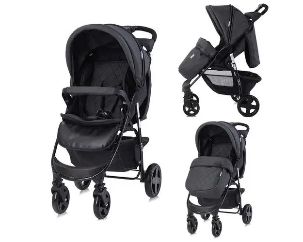 Carucior sport Lorelli Olivia, cu husa de picioare, Negru