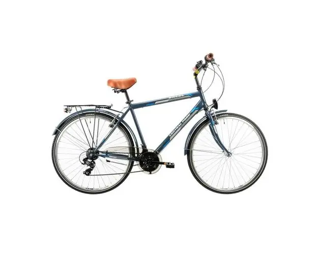 Bicicleta Oras Dhs 2853, roti 28 Inch, cadru otel, 6 viteze, Albastru
