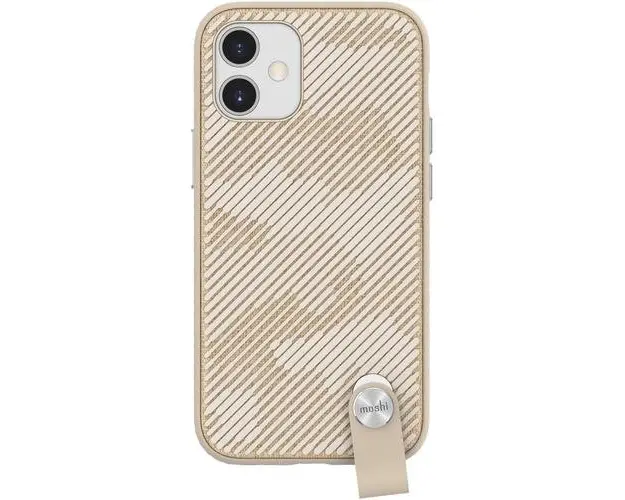 Husa de protectie spate Moshi Altra slim case, Curea detasabila pentru iPhone 12 mini (Bej)