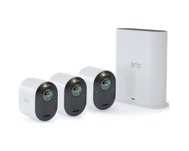 Set camere supraveghere Arlo Ultra 2, Wireless, 4K HDR, Night Vision, Audio bidirectional, Waterproof (Alb)