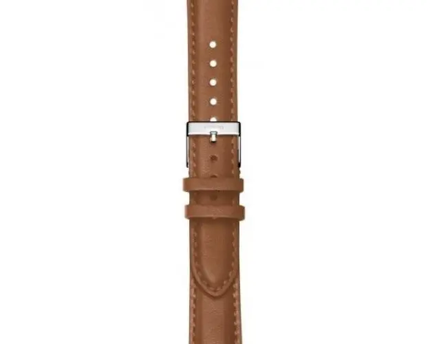 Curea piele naturala pentru smartwatch Withings, 18mm, compatibil cu Withings Scanwatch (Maro)