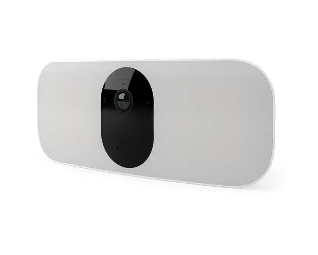 Camera de supraveghere Arlo FB1001-100EUS Pro 3 Floodligh, 4MP, 2K, 2560x1440, Color Night Vision, HDR, wireless, baterie reincarcabila, reflector 3000 lumeni, microfon si difuzor, sirena 80dB, detectare inteligenta, fara statie de baza, IP65 (Alb)