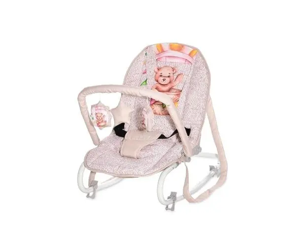 Fotoliu balansoar Lorelli Eliza Beige Balloon, textil, greutate maxima suportata 9Kg