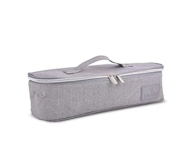 Geanta termica pentru mancare Lorelli Avy Grey, 3 compartimente detasabile, inchidere cu fermoar, dispune de doua despartitore interioare detasabile, 33x11x10 cm