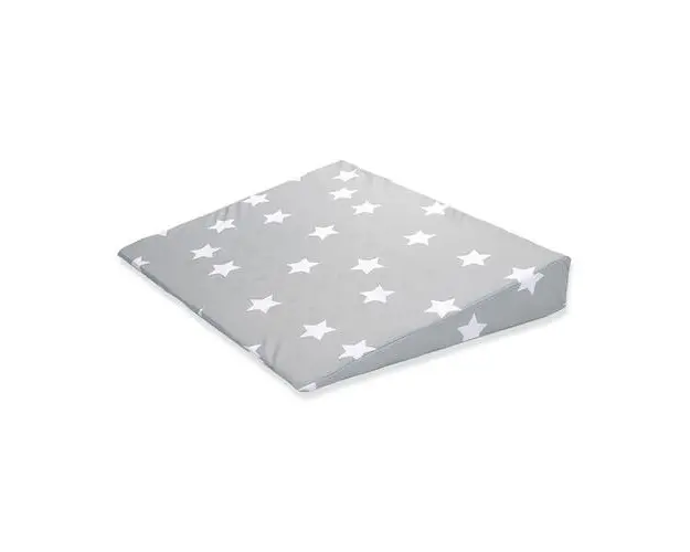 Perna inclinata antisufocare Lorelli Air Comfort Grey Stars, 60 x 45 x 9 cm, husa detasabila si lavabila