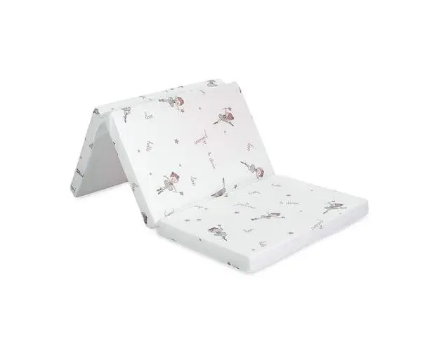 Saltea pliabila de voiaj Lorelli Pink, 60 x 120 x 5 cm, spuma elastica non alergica si non-toxica, husa detasabila si lavabila, pliere compacta, geanta transport