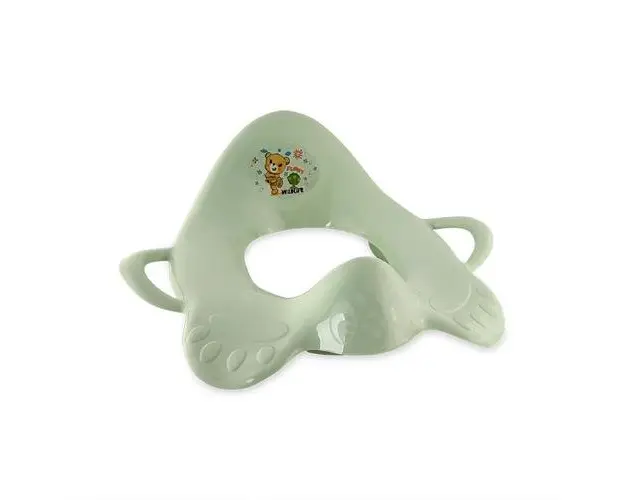 Reductor ergonomic pentru toaleta Lorelli Smoke Green, cu manere, baza din cauciuc antialunecare, 2-6 ani, 0-25 Kg