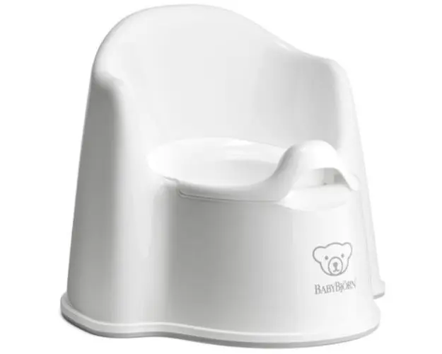 Olita BabyBjorn Potty Chair White, cu protectie spate