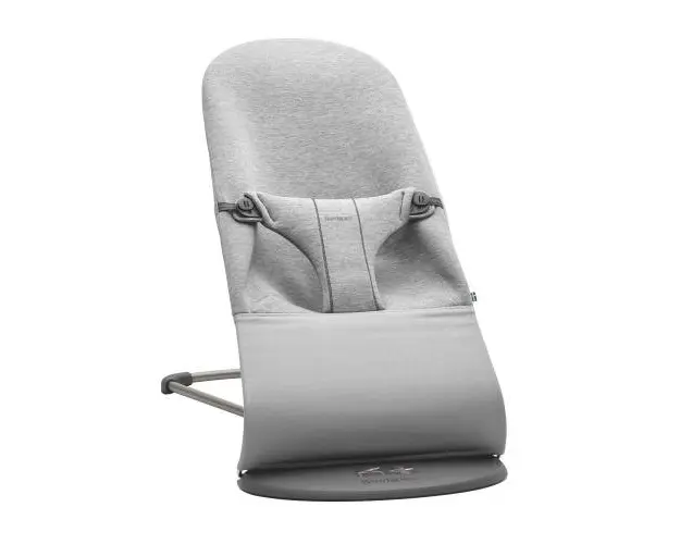 Balansoar BabyBjorn Bliss Light Grey 3D Jersey, cu bara de jucarii
