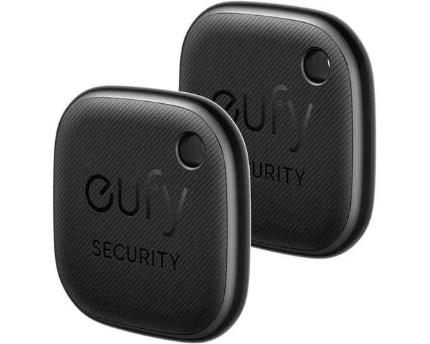 Set 2 eufy Security SmartTrack Link, compatibil cu iOS, Rezistent la apa, Negru