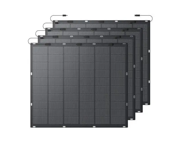 Set 4 Panouri solare flexibile Anker Solix FS20, 225W, IP67, Tehnologie TOPCon, Negru