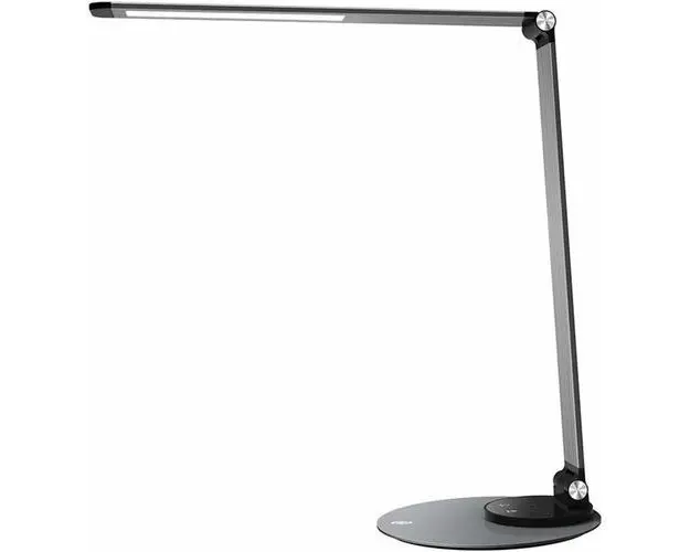 Lampa LED de birou TaoTronics TT-DL22, 10W, 550 lm, 6 Niveluri de Luminozitate, Incarcare USB, Control Touch, Clasa energetica F, Negru