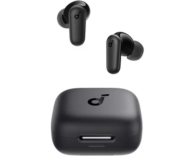 Casti True Wireless Anker Soundcore P30i, Wireless, Bluetooth 5.4, Smart ANC, 2-in-1 carcasa si stand, IP54, Negru
