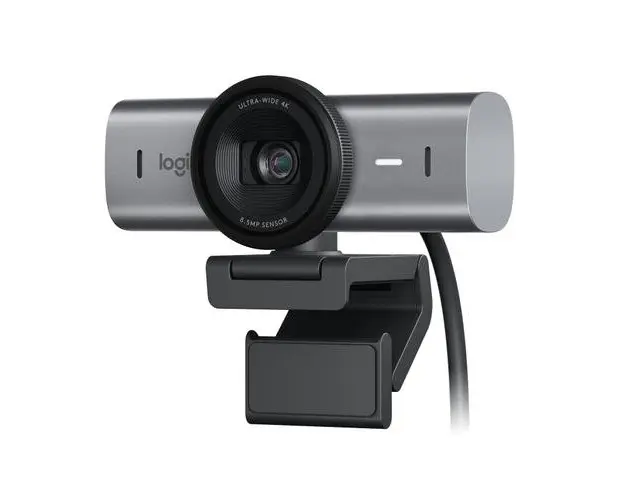 Camera web Logitech MX Brio 705 4K cu imbunatatire a imaginii bazata pe inteligenta artificiala, Gri