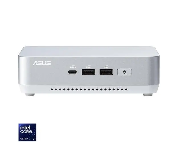 Calculator Barebone Mini PC Asus NUC 14 Pro+ RNUC14RVSU700002I cu procesor Intel® Core™ Ultra 7 155H pana la 4.8 GHz, fara RAM, fara stocare, Intel® Arc™ Graphics, No OS, EU cord (Alb)