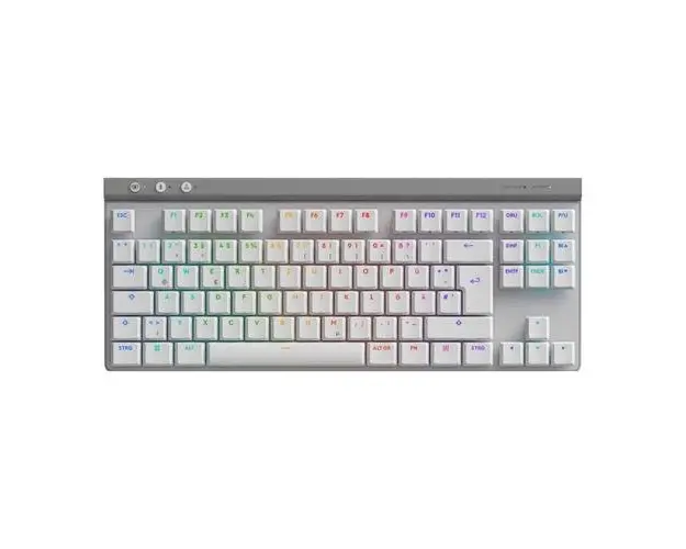 Tastatura Mecanica Gaming Logitech G515 TKL, Ultraslim, Lightspeed, Wireless/Bluetooth, Alb