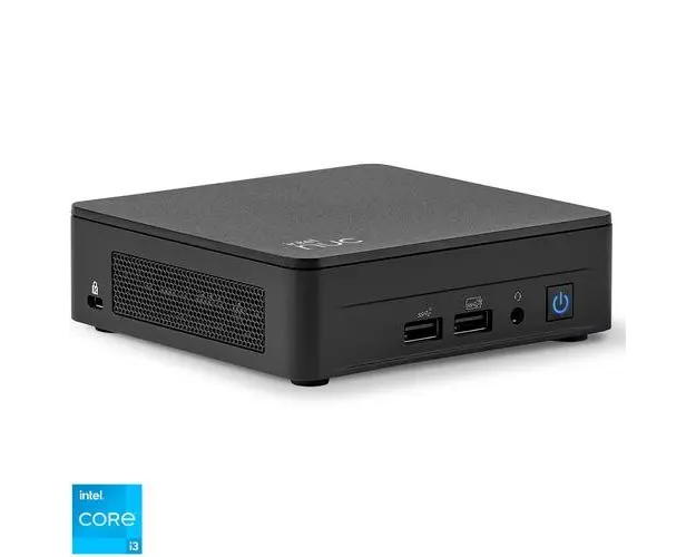 Calculator Barebone Mini PC Asus NUC 13 Pro NUC13ANKi3 cu procesor Intel® Core™ i3-1315U pana la 4.50 GHz, fara RAM, fara stocare, Intel® UHD Graphics , No OS, EU cord (Negru)