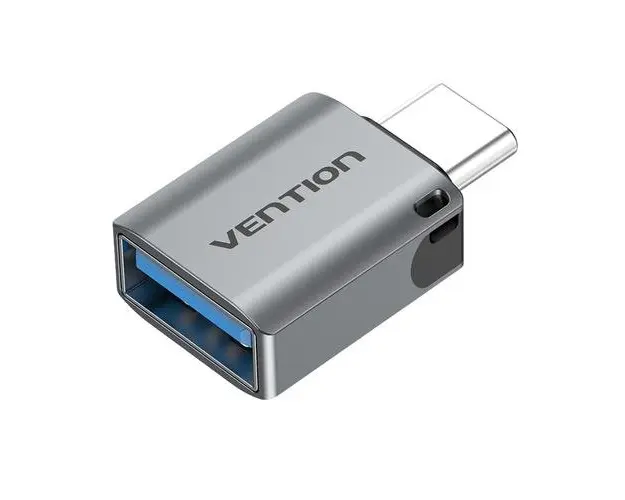 Adaptor Vention CDQH0, USB Mama to USB-C, Aluminiu, Gri