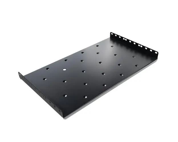 Raft fix SPACER 1U pentru rack 19″, adancime 190mm, sarcina maxima 25Kg, vopsea antistatic, otel 0.6mm, negru