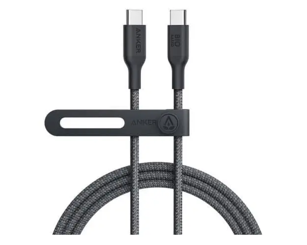 Cablu alimentare si date Anker, USB Type-C (T) la USB Type-C (T), 1.8m 140W, invelis nylon bio, Negru