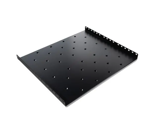 Raft fix SPACER 1U pentru rack 19″, adancime 425mm, sarcina maxima 60Kg, vopsea antistatic, otel 1.2mm (Negru)