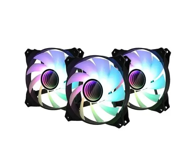 Set 3 ventilatoare Zalman ZM-IF120A3, 12 cm, 1200rpm (Negru)